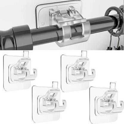 Rods Clips Hook Self Adhesive ( Pack of 10 )